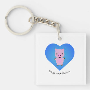 Hogs en Kisses Pig Sleutelhanger