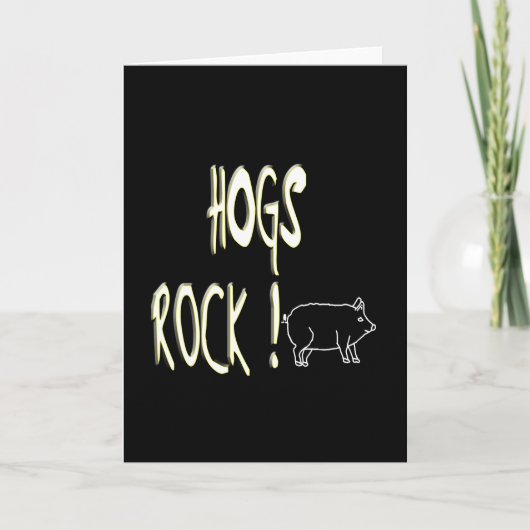 Hogs Rock ! Carte de vœux (Devant)