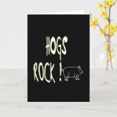 Hogs Rock ! Carte de vœux (Fleur jaune)
