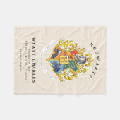 HOGWARTS™ Baby Birth Stats Fleece Blanket (Voorkant (Horizontaal))