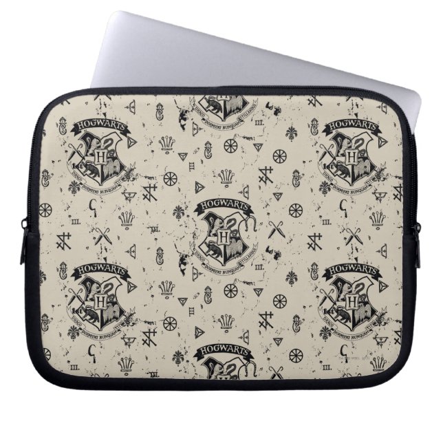 HOGWARTS™ Beige Patroon Laptop Sleeve (Voorkant)