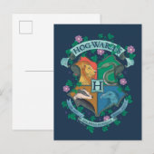 HOGWARTS™ Bloemenkroon Briefkaart (Voorkant / Achterkant)