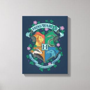HOGWARTS™ Bloemenkroon Canvas Afdruk