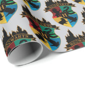 HOGWARTS™ Castle Crest House Pride Badge Cadeaupapier (Rol Hoek)