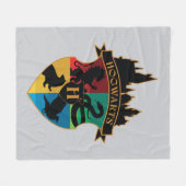 HOGWARTS™ Castle Crest House Pride Badge Fleece Deken (Voorkant (Horizontaal))