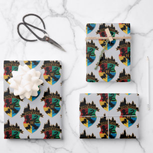 HOGWARTS™ Castle Crest House Pride Badge Inpakpapier Vel