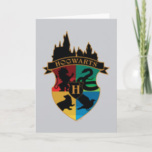 HOGWARTS™ Castle Crest House Pride Badge Kaart