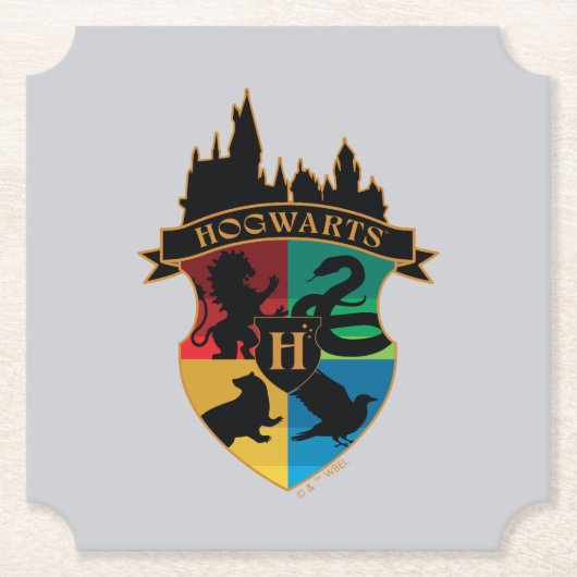 HOGWARTS™ Castle Crest House Pride Badge Kartonnen Onderzetters (Voorkant)
