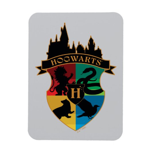 HOGWARTS™ Castle Crest House Pride Badge Magneet (Verticaal)