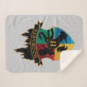 HOGWARTS™ Castle Crest House Pride Badge Sherpa Deken (Voorkant (horizontaal))