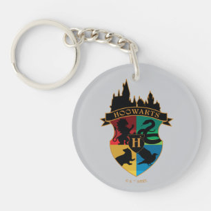 HOGWARTS™ Castle Crest House Pride Badge Sleutelhanger