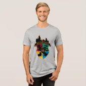 HOGWARTS™ Castle Crest House Pride Badge Tri-Blend Shirt (Voorkant volledig)