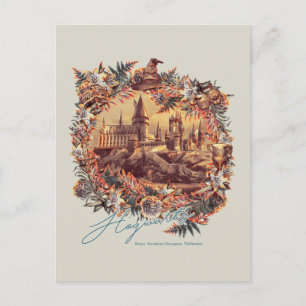 HOGWARTS™ CASTLE Floral Graphic Briefkaart