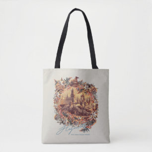 HOGWARTS™ CASTLE Floral Graphic Draagtas