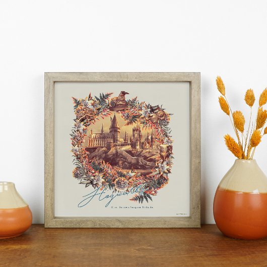 HOGWARTS™ CASTLE Floral Graphic Poster