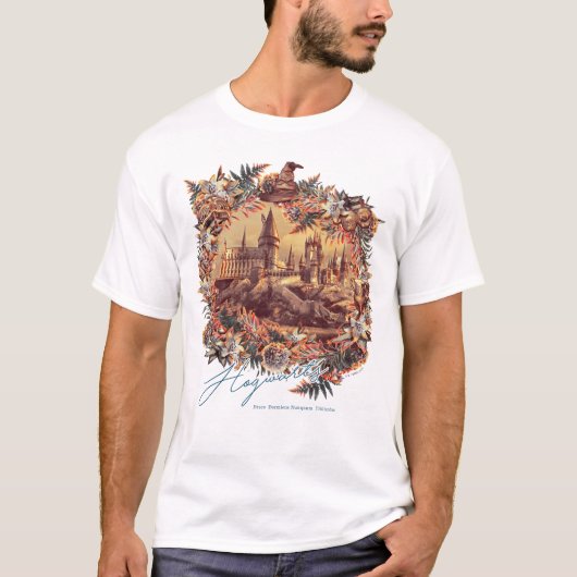 HOGWARTS™ CASTLE Floral Graphic T-shirt (Voorkant)