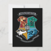 HOGWARTS™ Crosshatched Emblem Notitiekaartje (Voorkant)