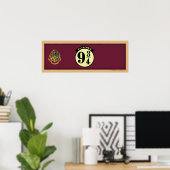 HOGWARTS™ EXPRESS Platform 9 Banner 3/4 Poster (Thuiskantoor)