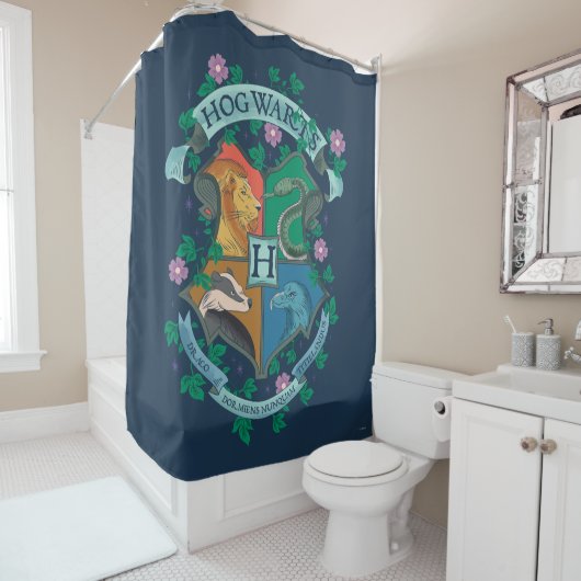 HOGWARTS™ Floral Crest Douchegordijn (In situ)