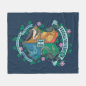 HOGWARTS™ Floral Crest Fleece Deken (Voorkant (Horizontaal))