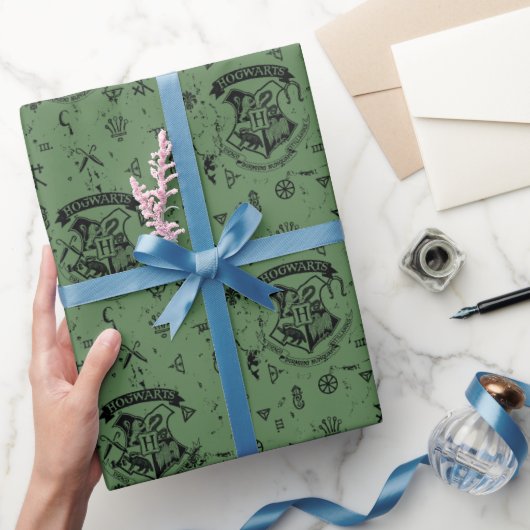 HOGWARTS™ Green Pattern Cadeaupapier (Geschenken)