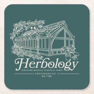 HOGWARTS™ Herbology Greenhouse Vierkante Kartonnen Onderzetter