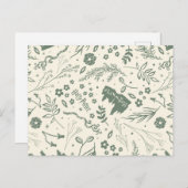 HOGWARTS™ Herbology Magic Pattern Briefkaart (Voorkant / Achterkant)