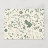 HOGWARTS™ Herbology Magic Pattern Briefkaart (Voorkant)