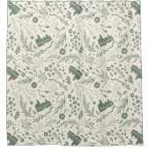 HOGWARTS™ Herbology Magic Pattern Douchegordijn (Voorkant)