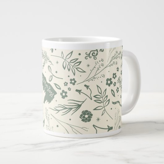 HOGWARTS™ Herbology Magic Pattern Extra Grote Beker (Voorkant rechts)
