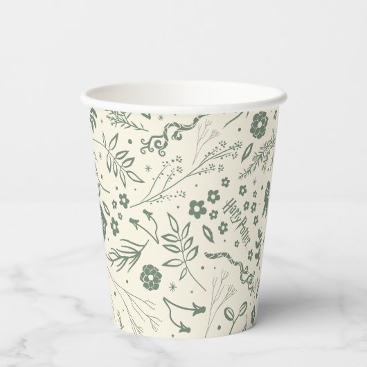 HOGWARTS™ Herbology Magic Pattern Papieren Bekers (Achterkant)