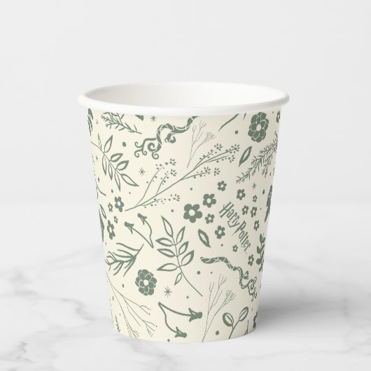 HOGWARTS™ Herbology Magic Pattern Papieren Bekers (Voorkant)