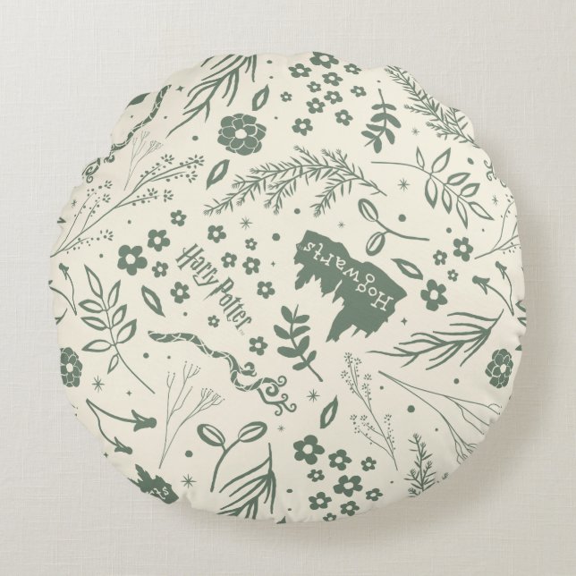 HOGWARTS™ Herbology Magic Pattern Rond Kussen (Voorkant)