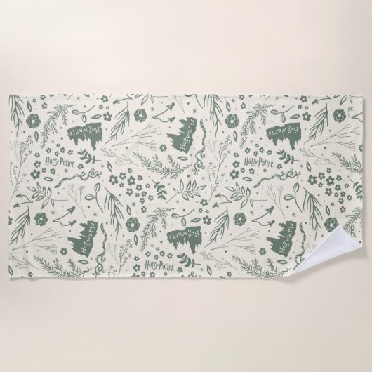 HOGWARTS™ Herbology Magic Pattern Strandlaken (Voorkant)