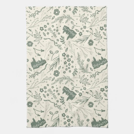 HOGWARTS™ Herbology Magic Pattern Theedoek (Verticaal)