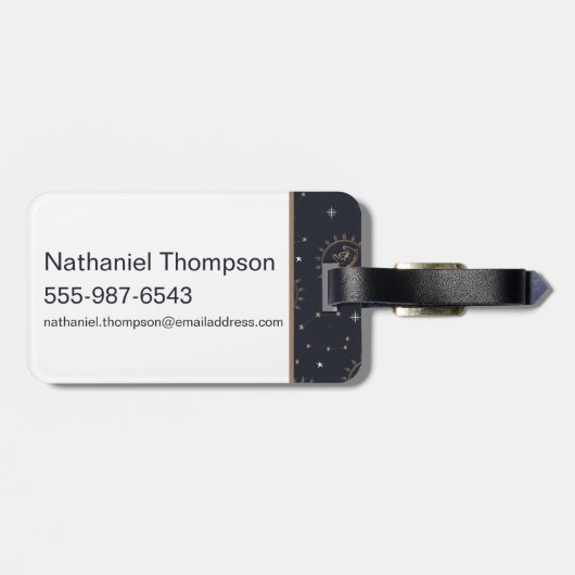 Hogwarts House Crests Constellation Pattern Bagagelabel (Achterkant horizontaal)