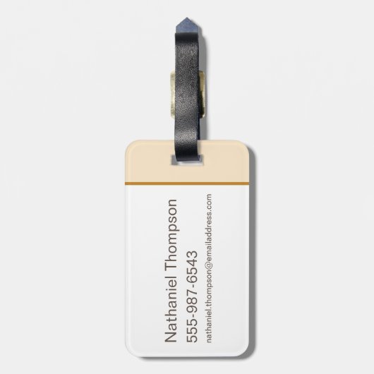 HOGWARTS™ House Crests Pattern Bagagelabel (Achterkant verticaal)