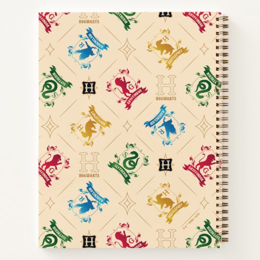  HOGWARTS™ House Crests Pattern Notitieboek (Achterkant)