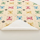  HOGWARTS™ House Crests Pattern Sherpa Deken (3/4)