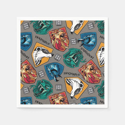 HOGWARTS™ Houses Crosshatched Pattern Servet (Voorkant)