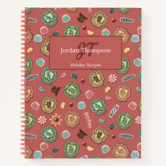 HOGWARTS™ Houses Holiday Cookie Pattern Notitieboek (Voorkant)