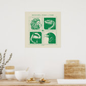 HOGWARTS™ Huisdieren Grid Poster (Keuken)