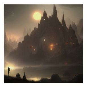 Hogwarts inspireert kunstcanvasafdruk perfect poster