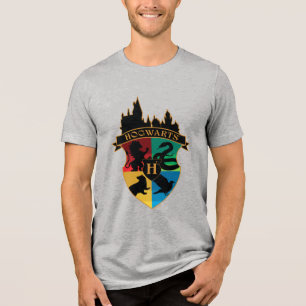 HOGWARTS™ Kasteel Huisstolz Badge Tri-Blend Shirt
