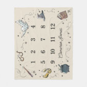 HOGWARTS™ Maandelijkse Mijlpaal Baby Fleece Deken (Voorkant)