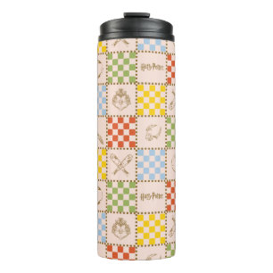 HOGWARTS™ QUIDDITCH™ Team Checker Patroon Thermosbeker