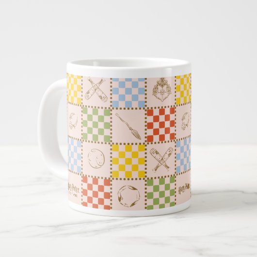 HOGWARTS™ QUIDDITCH™ Team Checker Pattern Extra Grote Beker (Voorkant links)