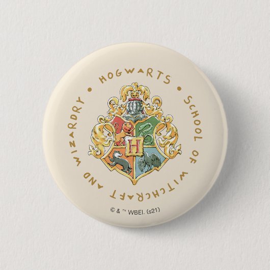 HOGWARTS™ School of Witchcraft and Wizardware Ronde Button 5,7 Cm (Voorkant)