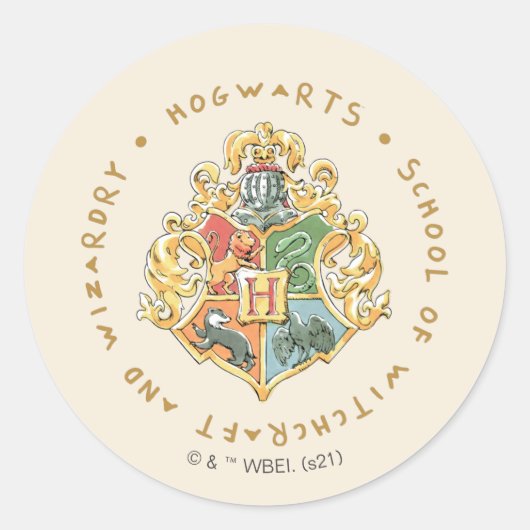 HOGWARTS™ Toverchool Ronde Sticker (Voorkant)
