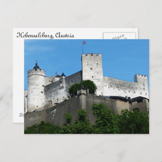 Hohensalzburg Fortress, Oostenrijk Briefkaart (Voorkant / Achterkant)